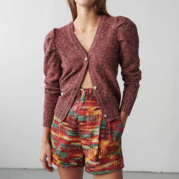 NWT CHUFY Cliff Wool Knit Cardigan in tosh red - Picture 2 of 13